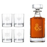 Karafa na whisky Dungeons & Dragons + 4 sklenice
