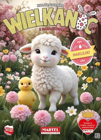 Kolorowanka z naklejkami. Wielkanoc z barankiem Kolorowanka z naklejkami. Wielkanoc z barankiem