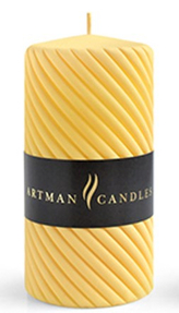 Świeca CAROLINE MAT walec średni 7x14cmparafinowa żółta