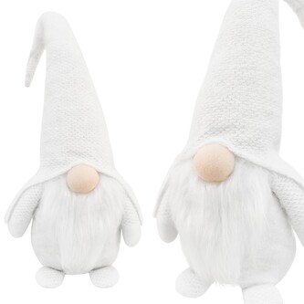 Vánoční skřítek ELF 068 - 50 cm bílý