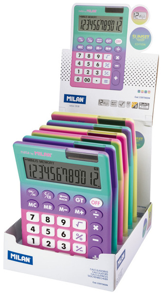 Kalkulator 12-poz. Sonset 150712RBL, Milan Kalkulator 12-poz. Sonset 150712RBL, Milan