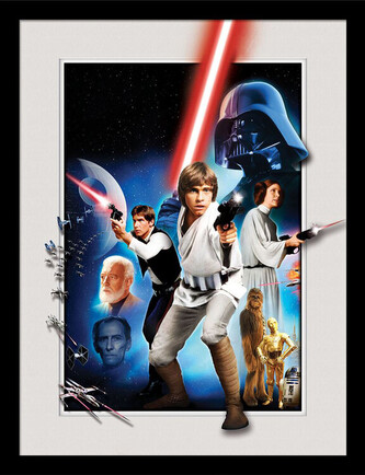 Obraz na zeď - Star Wars - Montage, 34.3 x 44.5 cm