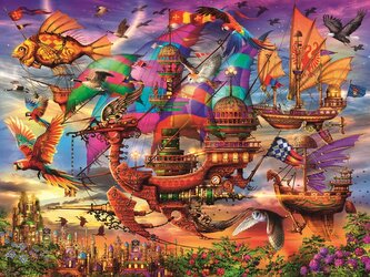 RAVENSBURGER Puzzle Mystická létající loď 1500 dílků
