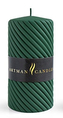 Świeca CAROLINE MAT walec mały 7X10cmparafinowa zielona