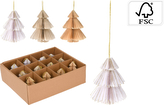ZAWIESZKA CHOINKA PAPIEROWA 8CM