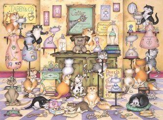 RAVENSBURGER Puzzle Hrátky rozdováděných koček 500 dílků