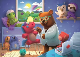 RAVENSBURGER Puzzle Plyšová pohotovostní služba 35 dílků