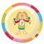 Melamin baby talířek RAINBOW RABBIT zajíc se silikonem (21,5 cm) sigikid