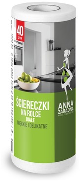Ściereczki na rolce białe 40 szt. Anna Zaradna, Stella