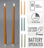 KOMPLET 2 ŚWIEC LED 38CM 3 KOLORY