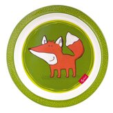 Melamin baby talířek FOREST FOX liška se silikonem (21,5cm) sigikid