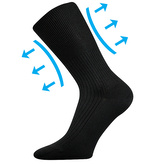 Lonka® ponožky Zdravan černá 43-45 (29-30) 3 páry