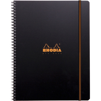 Clairefontaine, Zápisník Rhodia Active Pro Book, A4+, 80 listů, čtverečkovaný, černý