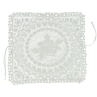 Serweta ażurowa na koszyczek z tasiemkami