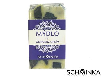 Přírodní Olivové Mýdlo s Aktivním Uhlím - Šeříkové Květy