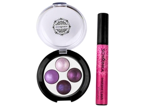 Výhodný Set: Quattro Paletka Očních Stínů Violet + Vyživující Řasenka