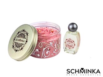 Výhodný Set - Sprchová šlehačka Rose Oud + Mini Parfém Rose
