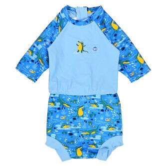 Splash About Plavky Happy Nappy kostýmek 3/4 rukáv Sunsuit Krokodýli  Vel. M (3-8 měs.)