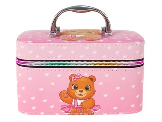 Kufr vel. S se zrcátkem, se zapínáním na zip; 19x12x11cm, Box