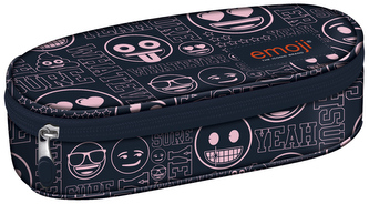 Piórnik saszetka usztywniona z wewnętrzną klapką PC-01 Emoji pink, St.Majewski