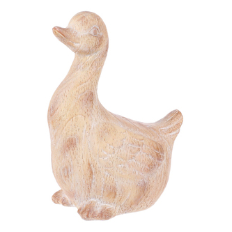Kachna - polyresin, větší, imitace dřeva