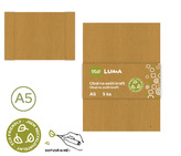 Obal na sešit A5 ECO LUMA kraft, 5ks