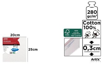 Tablica malarska 20x25x0,3cm 280G/m2