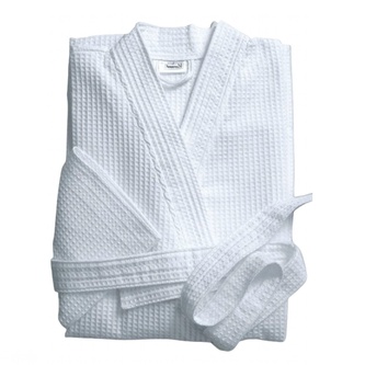 Jerry Fabrics Vaflový župan JF bílá velikost XXXL