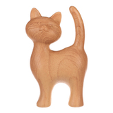 Kočka - polyresinová figurka, imitace dřeva