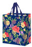 Taška lamino 14l  květy modrá