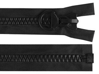 Kostěný zip extra velký NO 20 délka 50 cm, 55 cm - 1 ks - 2 (55 cm) černá