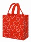 Taška lamino 10l Srdíčka červená