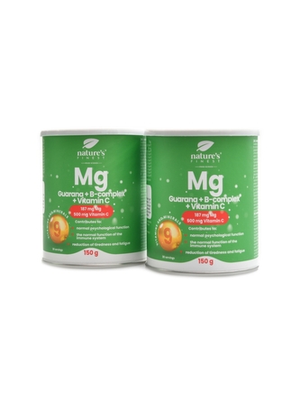 Natures Finest - Guarana + Magnesium + B-Complex + VitaminC 2 x 150g duopack Natures Finest - Guarana + Magnesium + B-Complex + VitaminC 2 x 150g duopack
