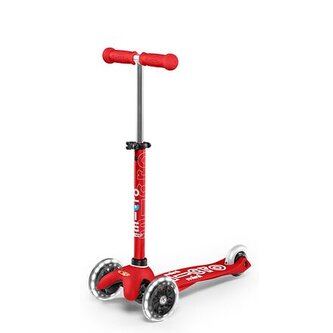 Mini deluxe koloběžka LED červená Micro MMD052