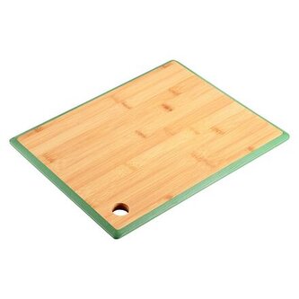 Prkénko na krájení se zeleným okrajem, 35 x 26 x 1,5 cm, bambus KESPER 58281 Prkénko na krájení se zeleným okrajem, 35 x 26 x 1,5 cm, bambus KESPER 58281