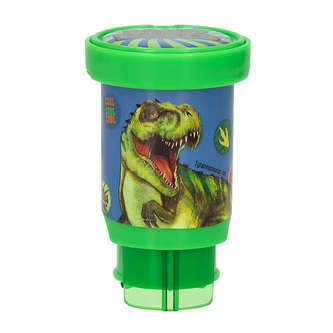 Razítko na samolepky Dino World, 160 samolepek, 4 x 40 vzorů, zelené