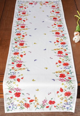 Vzorovaný ubrus - běhoun na stůl SPRING MEADOW III. 40x140 cm Mybesthome