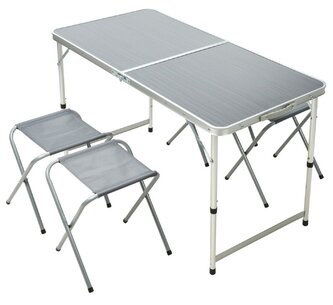 PROGARDEN Kempingový nábytek skládací stůl + 4 židle KO-LF9000100