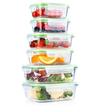 ALPINA-NK Dóza na potraviny skleněná svíčkem sada 12 ks ED-226767