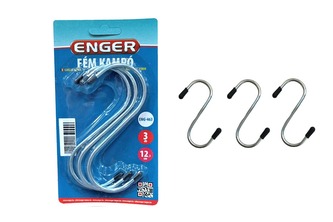 Háček S chrom 12,5cm 3ks  ENGER