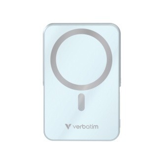 Verbatim, power banka s bezdrátovým nabíjením, 5V, nabíjení telefonu, 32266, 10 000mAh, magnetické připevnění, Modrá