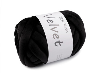 Příze Marshmallow silná Velvet 500 g - 1 ks - 11 černá