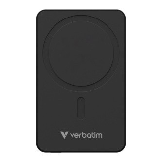 Verbatim, power banka s bezdrátovým nabíjením, 5V, nabíjení telefonu, 32227, 10000mAh, magnetické připevnění, Černá