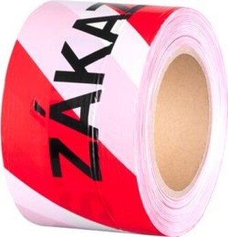 Páska výstražná 80 mm x 250 m červeno-bílá "ZÁKAZ VSTUPU"