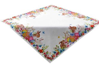 Velikonoční vzorovaný ubrus na stůl CANDY 85x85 cm Mybesthome