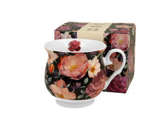 Kubek retro SPRING ROSES BLACK Kubek retro SPRING ROSES BLACK