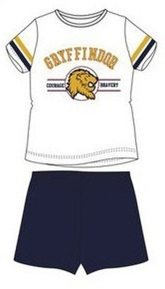 SunCity Pyžamo dětské, Nebelvír (Gryffindor), světlé, Harry Potter Velikost: 8 let (128)