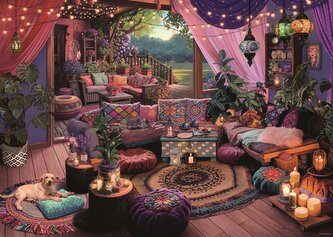 RAVENSBURGER Puzzle Mé útulné boho útočiště 1000 dílků