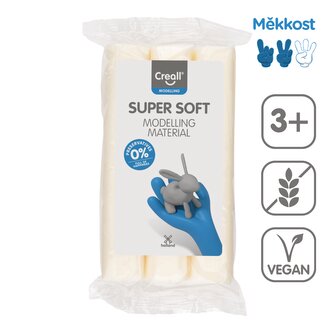 Creall modelovací hmota Super soft, 500 g, bílá