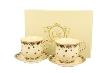 ECRU 2 filiżanki espresso ze spodkami CASABLANCA